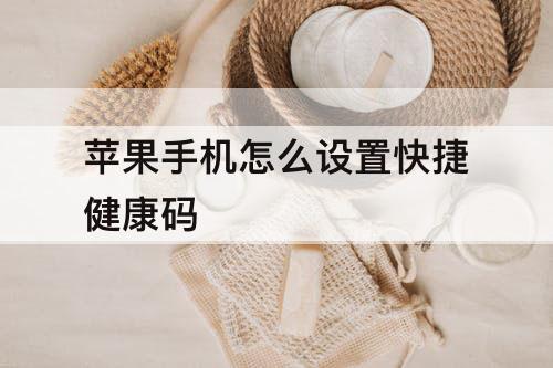 苹果手机怎么设置快捷健康码