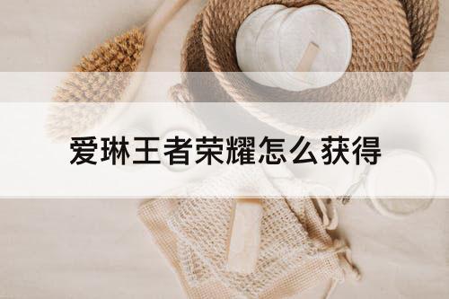 爱琳王者荣耀怎么获得