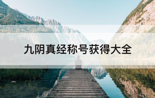 九阴真经称号获得大全