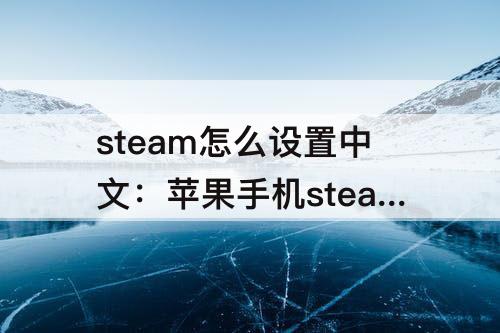 steam怎么设置中文：苹果手机steam怎么设置中文