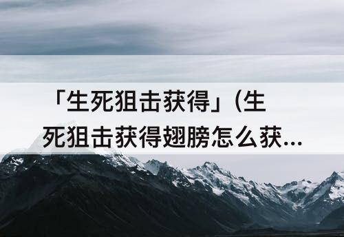 「生死狙击获得」(生死狙击获得翅膀怎么获得)