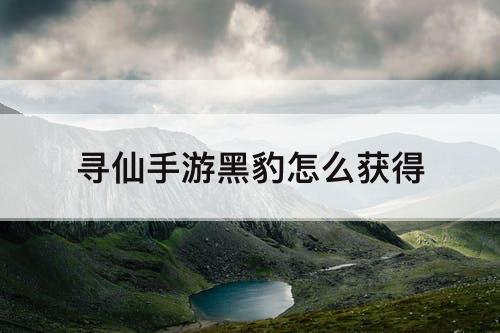 寻仙手游黑豹怎么获得