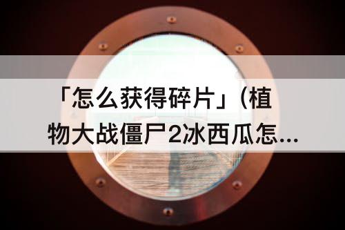 「怎么获得碎片」(植物大战僵尸2冰西瓜怎么获得碎片)