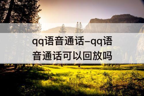 qq语音通话-qq语音通话可以回放吗