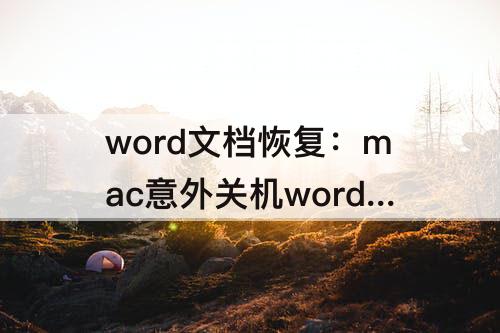 word文档恢复：mac意外关机word文档恢复