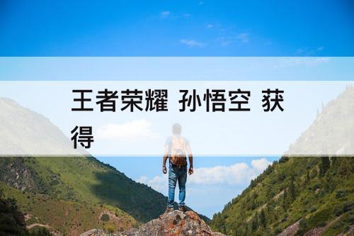 王者荣耀 孙悟空 获得