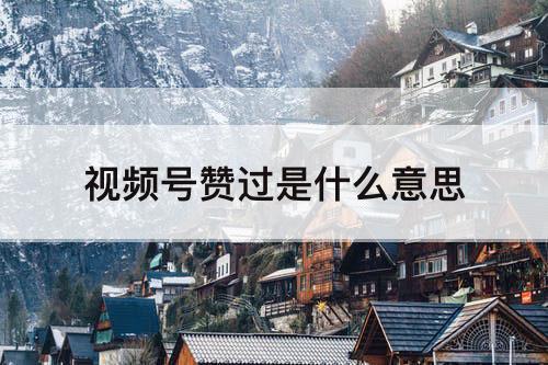 视频号赞过是什么意思